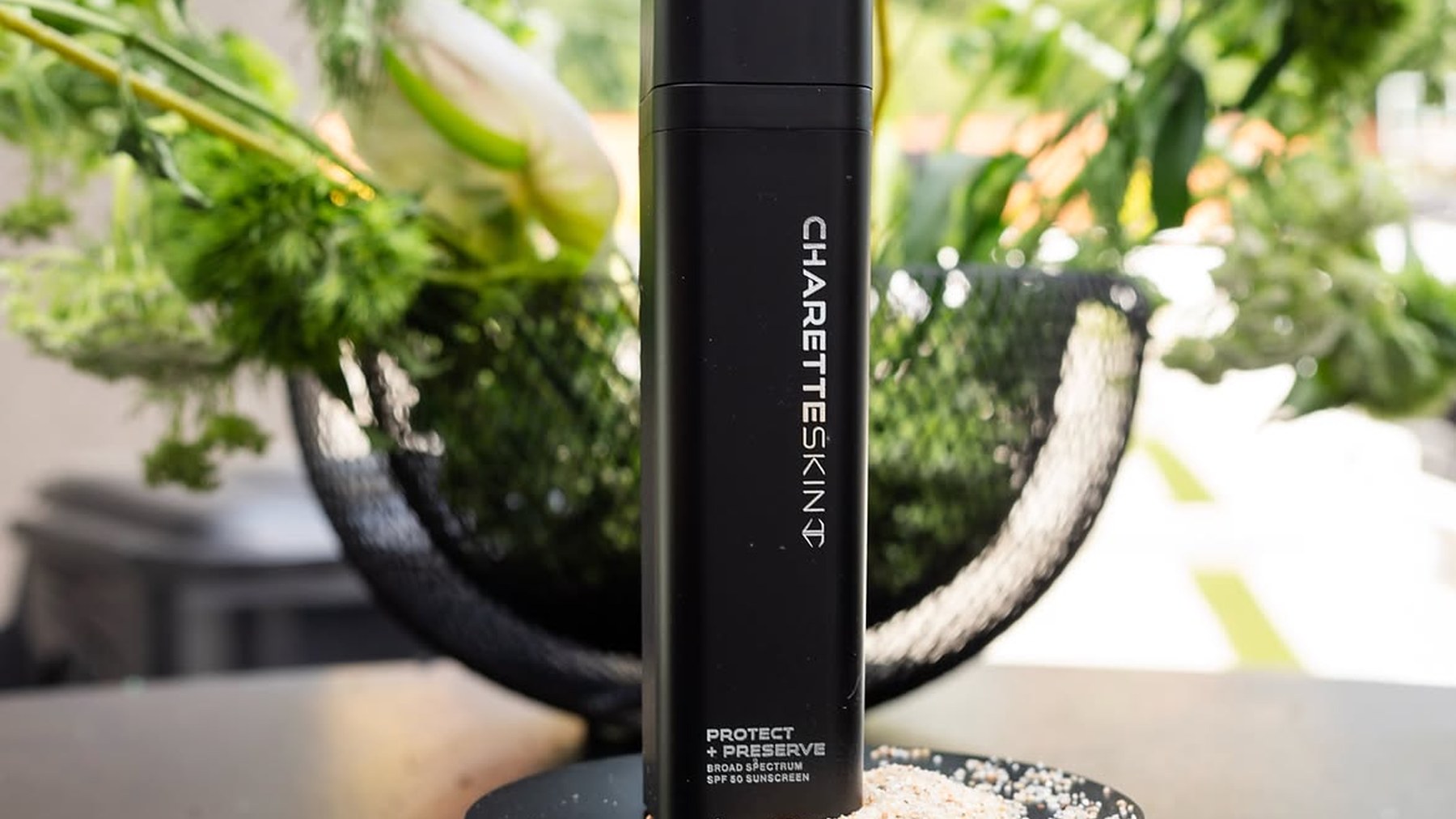 The Protect + Preserve broad spectrum sunscreen bottle