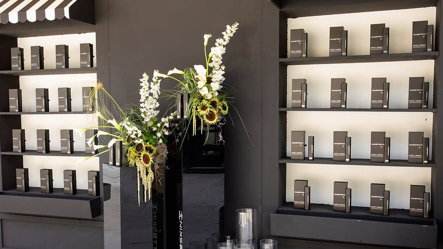 The Charette Skin range on a branded retail display