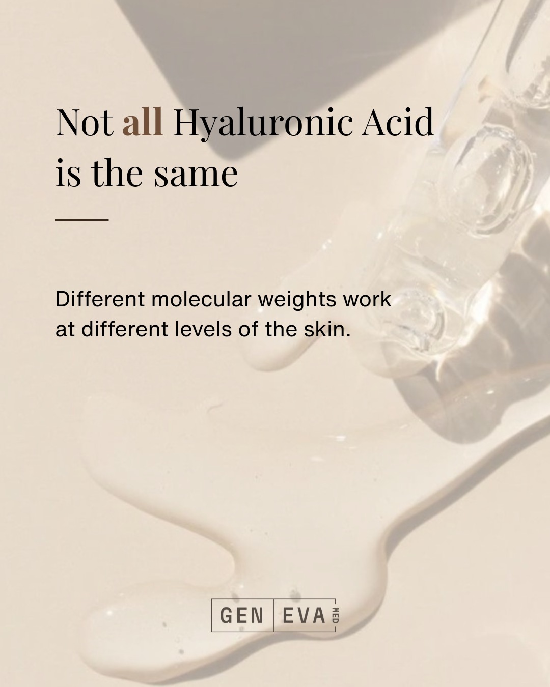 Geneva Med Instagram carousel on hyaluronic acid &mdash; slide 2 of 4